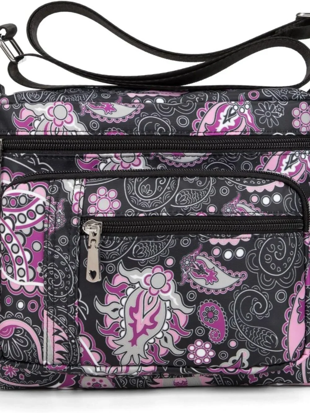 Women Floral Shoulder Handbag Roomy Multiple Pockets Bag Ladies Crossbody Lightw
